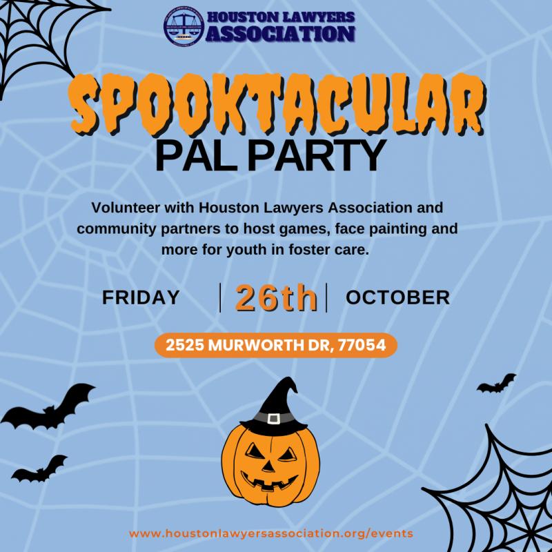 Spooktacular PAL Party event flyer