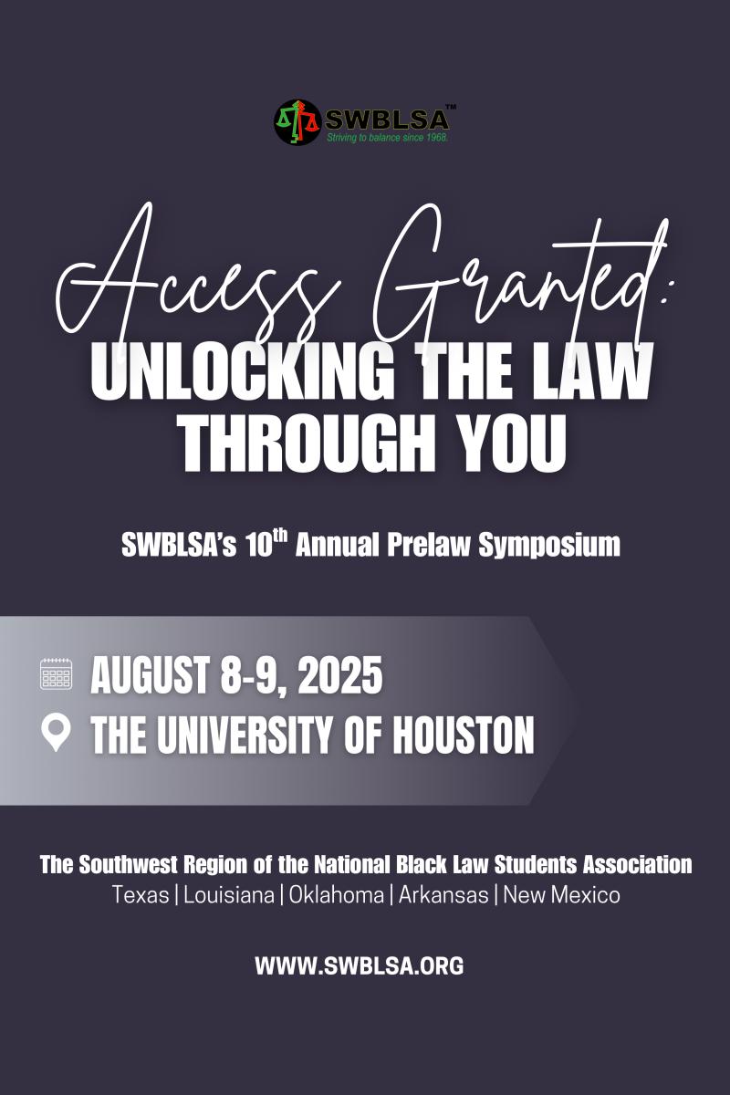 SWBLSA 10th Annual Prelaw Symposium and Job Fair event flyer
