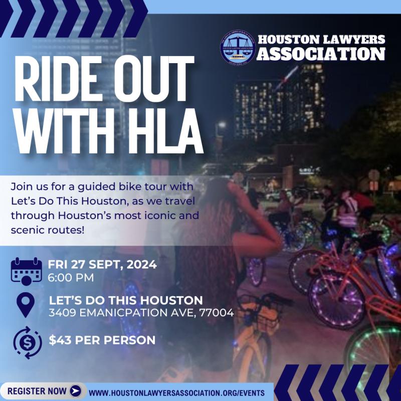 Ride Out With HLA event flyer