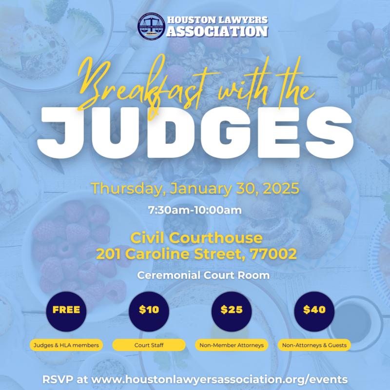 Breakfast with the Judges event flyer