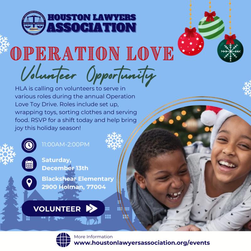 Operation Love Volunteering event flyer