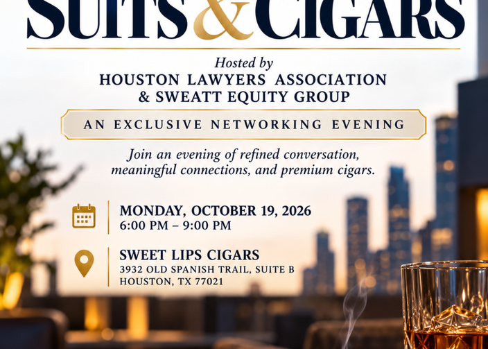 Suits & Cigars event flyer