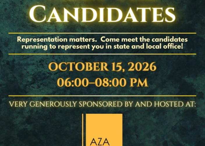 Meet The Candidates event flyer