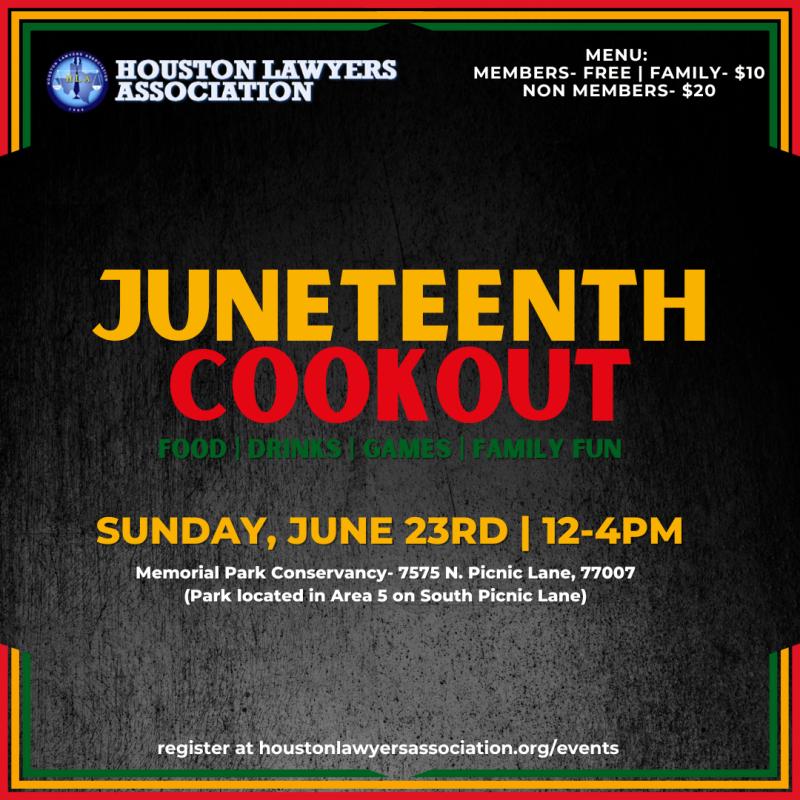 Juneteenth Cookout event flyer