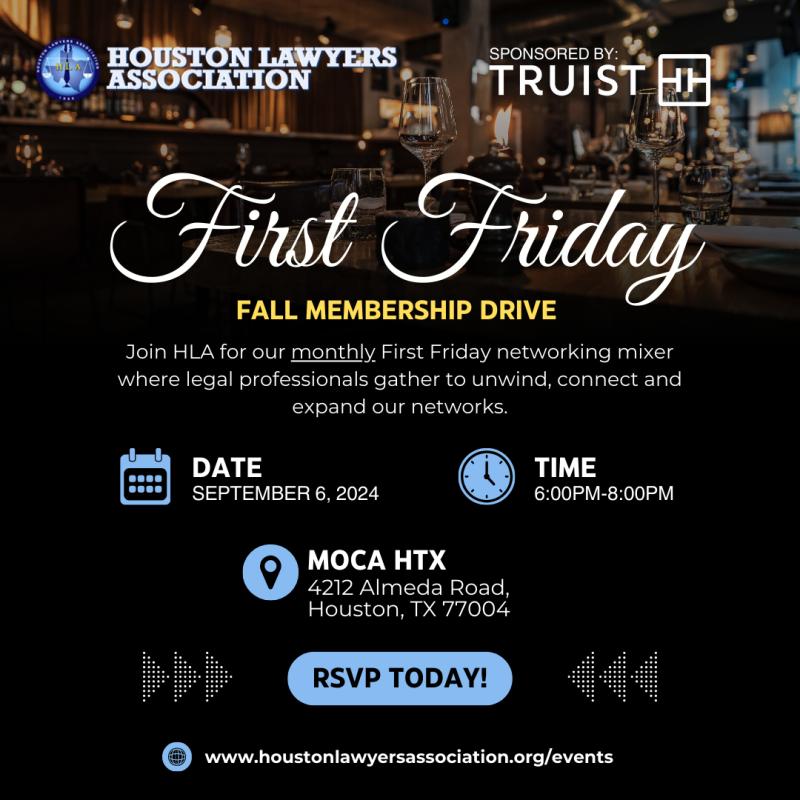 First Friday: Fall Membership Drive & Mixer event flyer