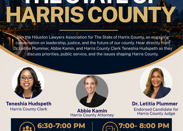 October General Body Meeting: The State of Harris County event flyer