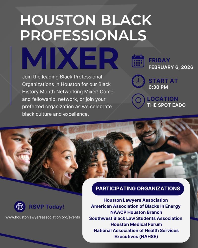 First Friday: Houston Black Professionals Mixer event flyer
