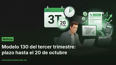 Modelo 130 del tercer trimestre: plazo hasta el 20 de octubre