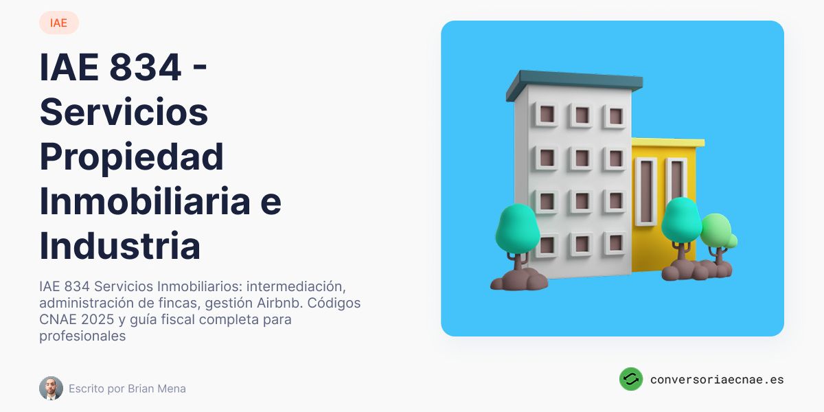 IAE 834 - Servicios Propiedad Inmobiliaria e Industria