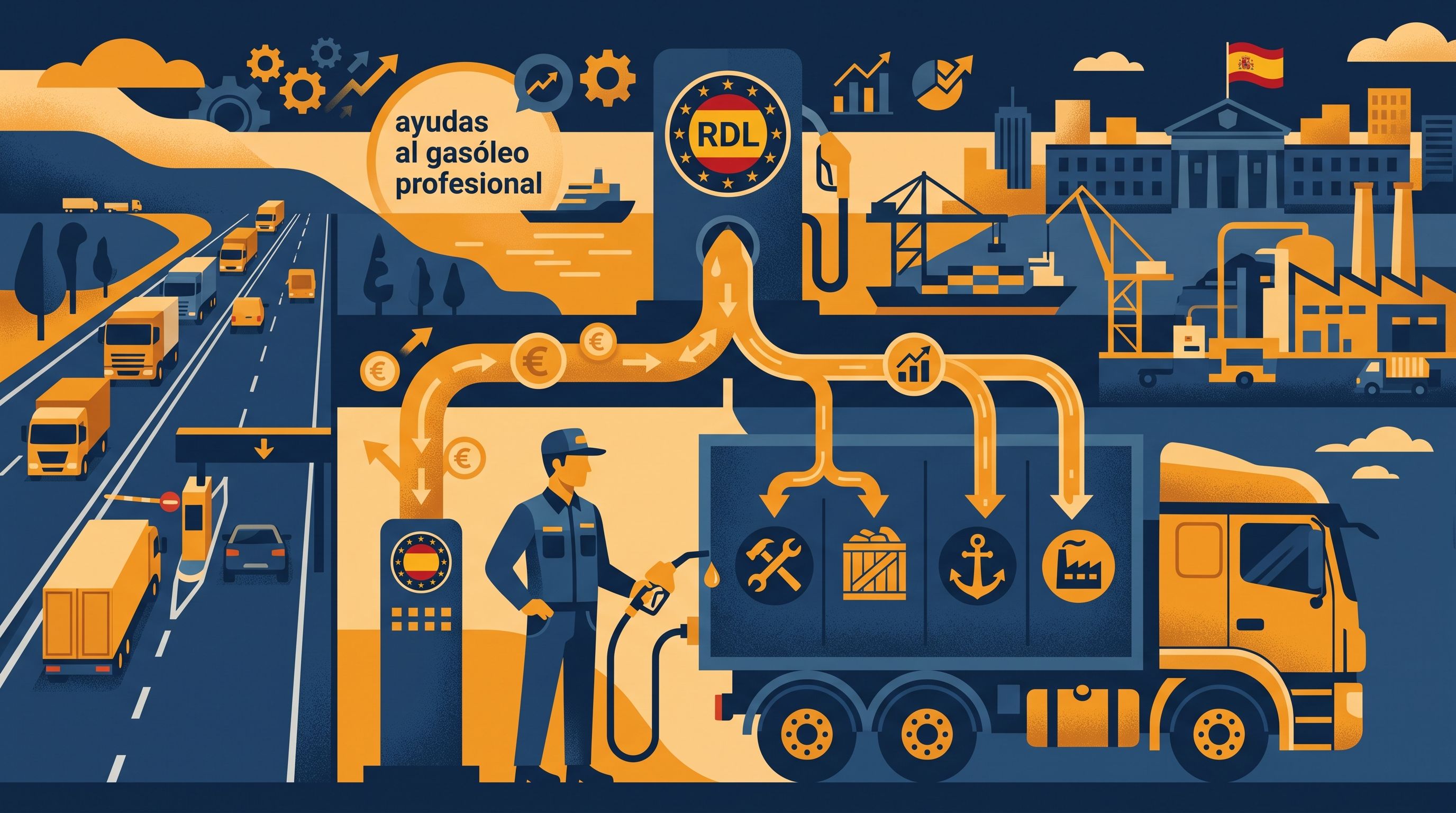 RDL 25/2026: ayudas al gasóleo profesional por epígrafes IAE