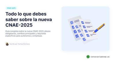 Plazo para actualizar el CNAE 2025 en Hacienda: 30 de junio de 2026