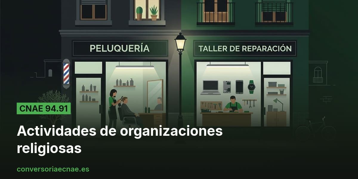 Guía del código CNAE 94.91