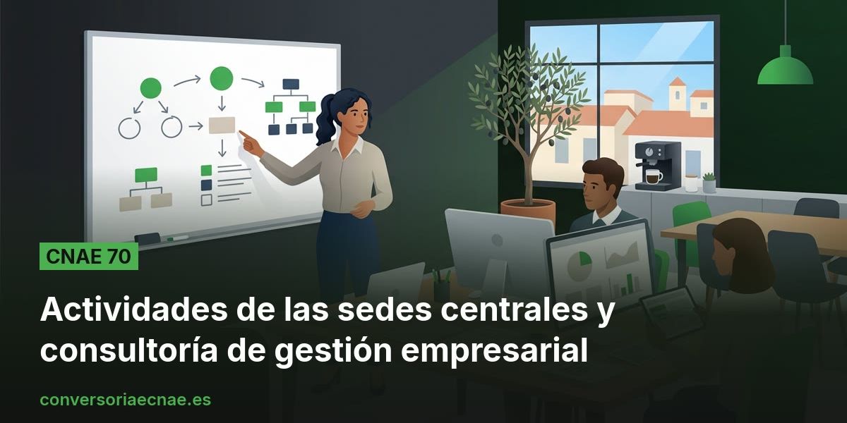 Guía del código CNAE 70