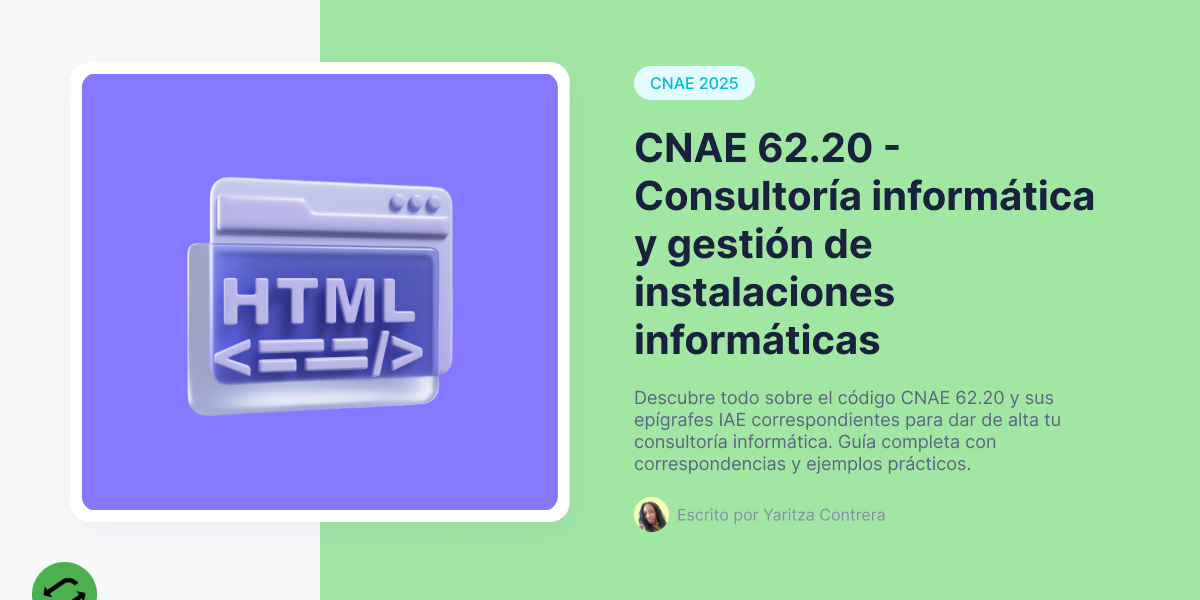 CNAE 62.20 - Consultoría informática y gestión de instalaciones informáticas