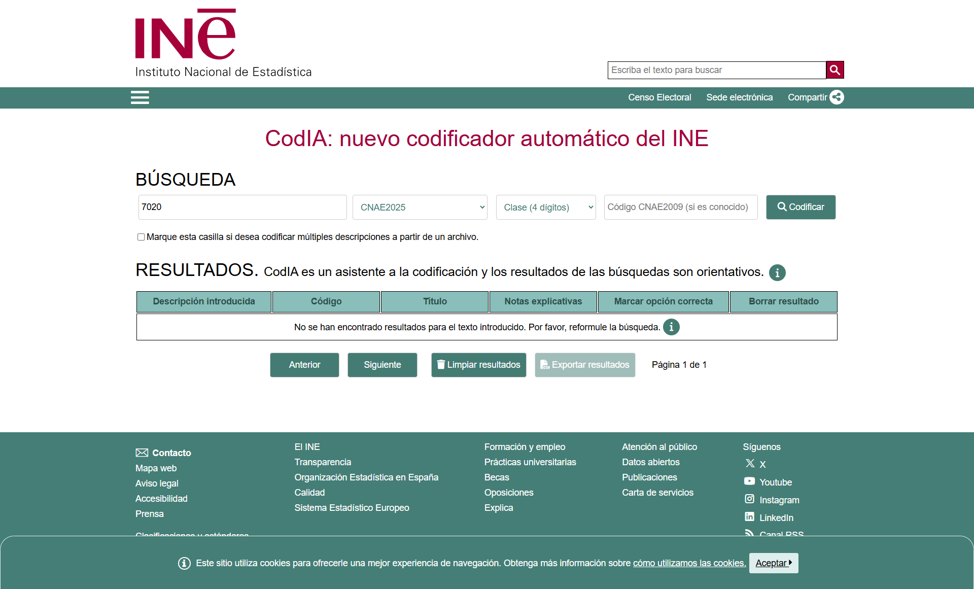 Las Mejores Alternativas a CodIA (INE) para buscar epígrafes