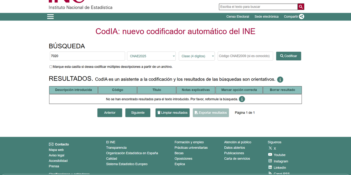 Las Mejores Alternativas a CodIA (INE) para buscar epígrafes