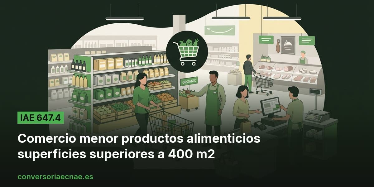 Guía del código IAE 647.4