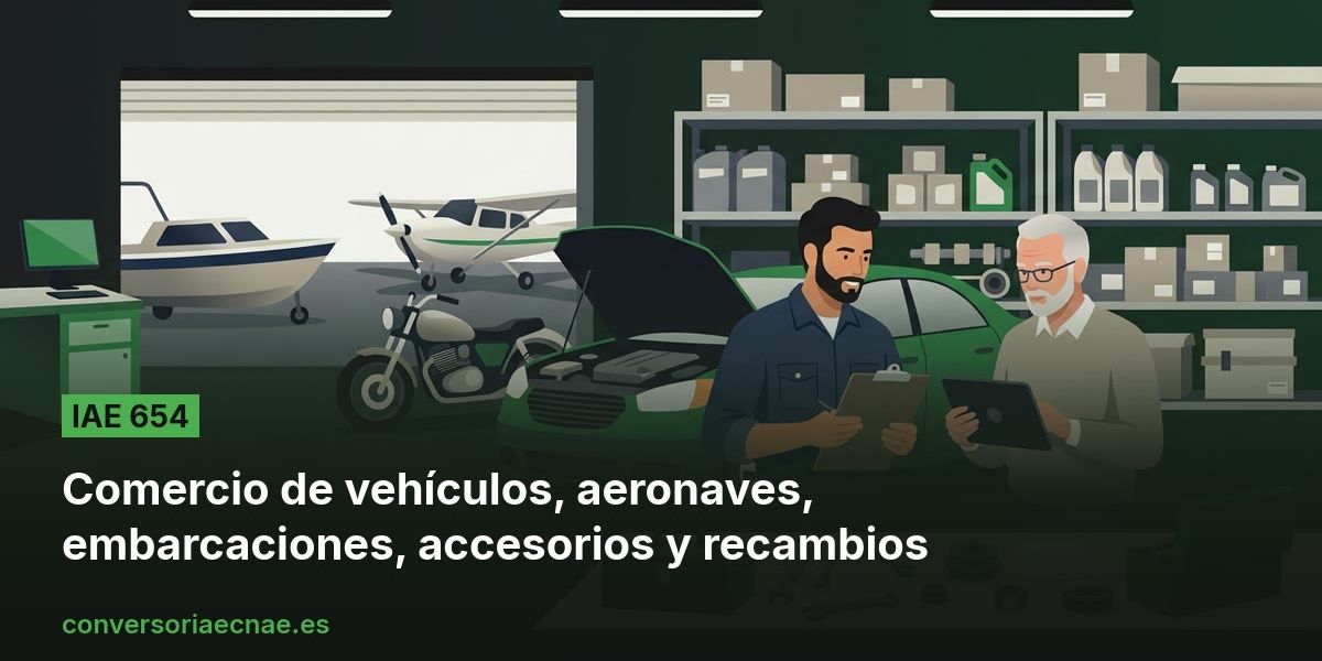 Guía del código IAE 654