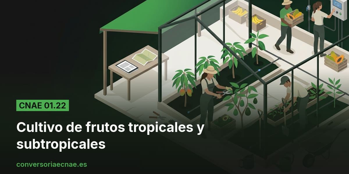 Guía del código CNAE 01.22