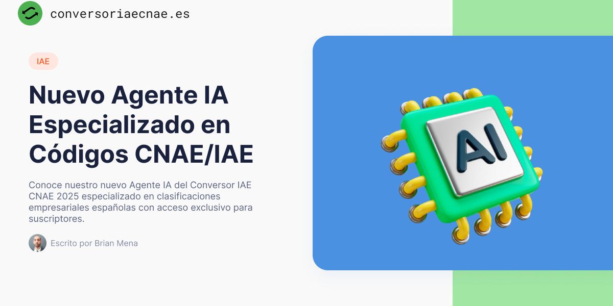 Nuevo Agente IA Especializado en Códigos CNAE/IAE