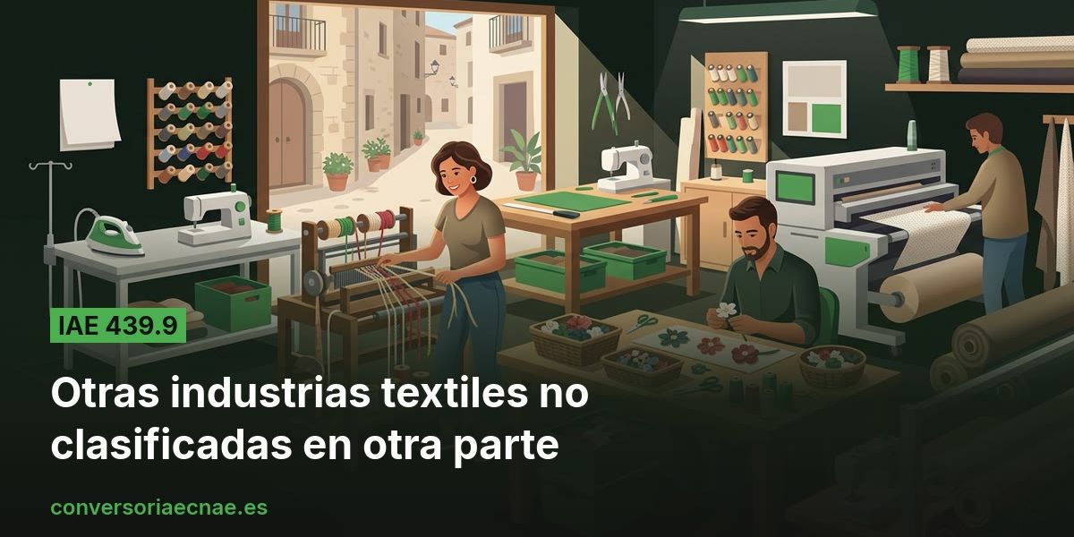 Guía del código IAE 439.9