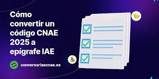 Cómo convertir un código CNAE 2025 a epígrafe IAE: Guía paso a paso