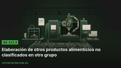 Guía del código IAE 423.9