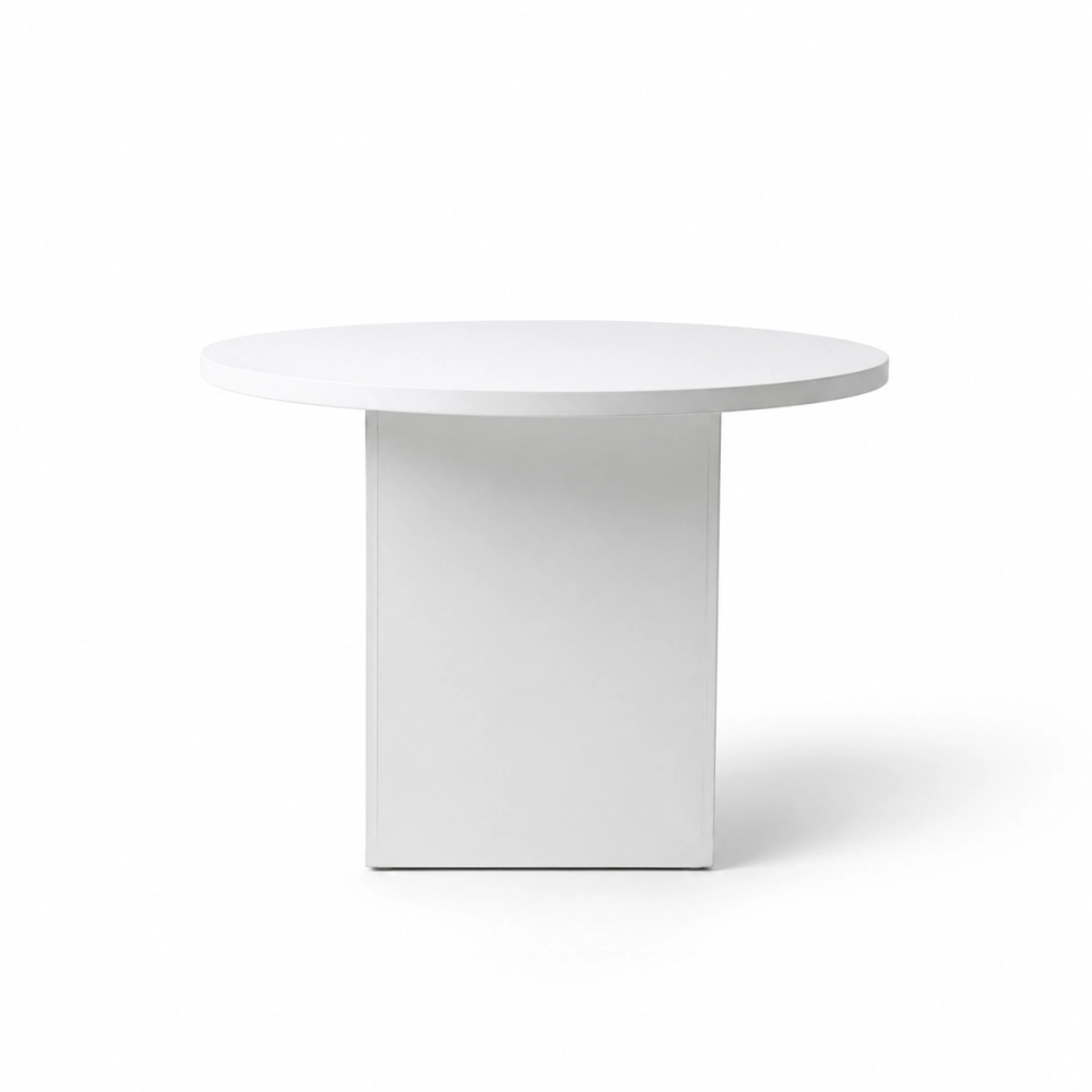Mesa de madera redonda de 48 — Blanca