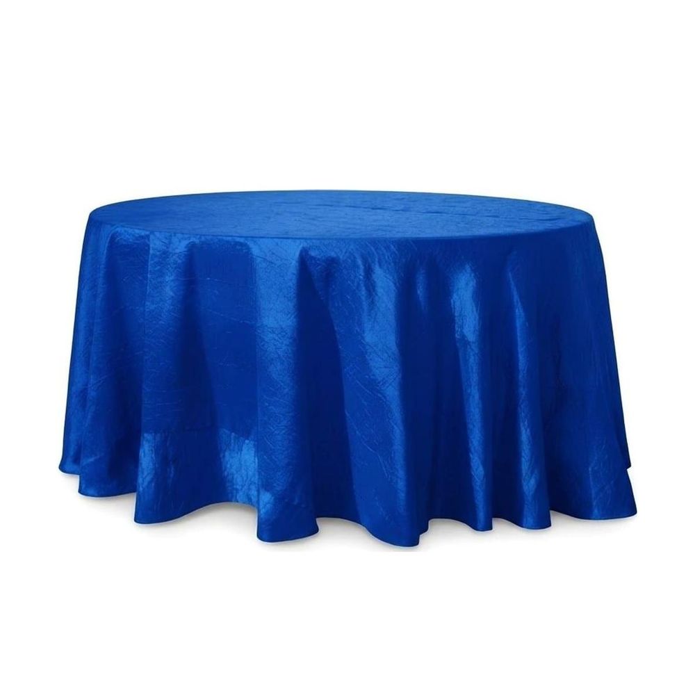 Mantel redondo 60" corrugado — Azul rey