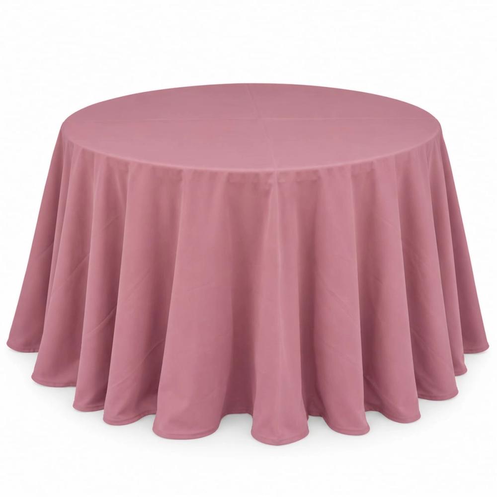 Mantel redondo 60" liso — Rosa viejo