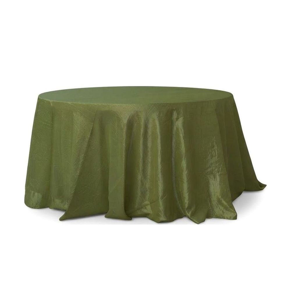 Mantel redondo 60" corrugado — Verde olivo