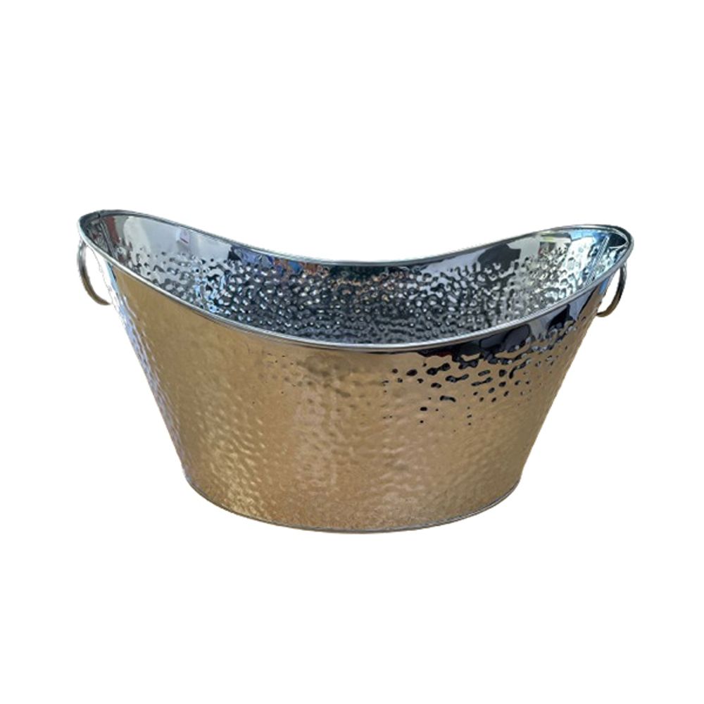 Hielera de aluminio ovalada con asas