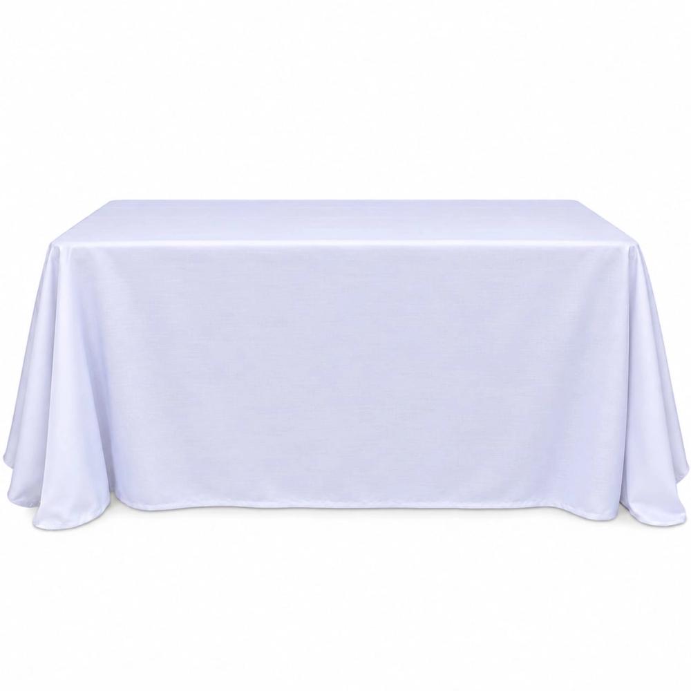 Mantel rectangular grande liso — Blanco