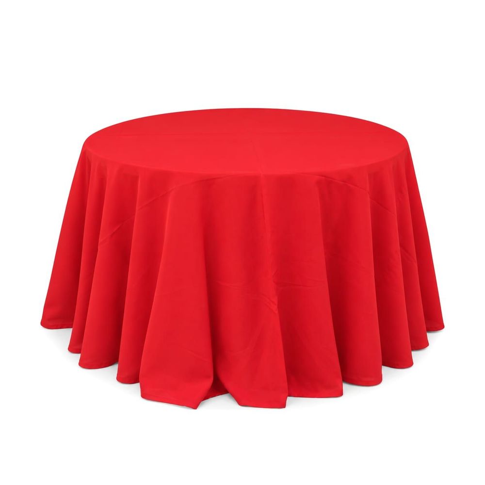 Mantel redondo 60" liso — Rojo