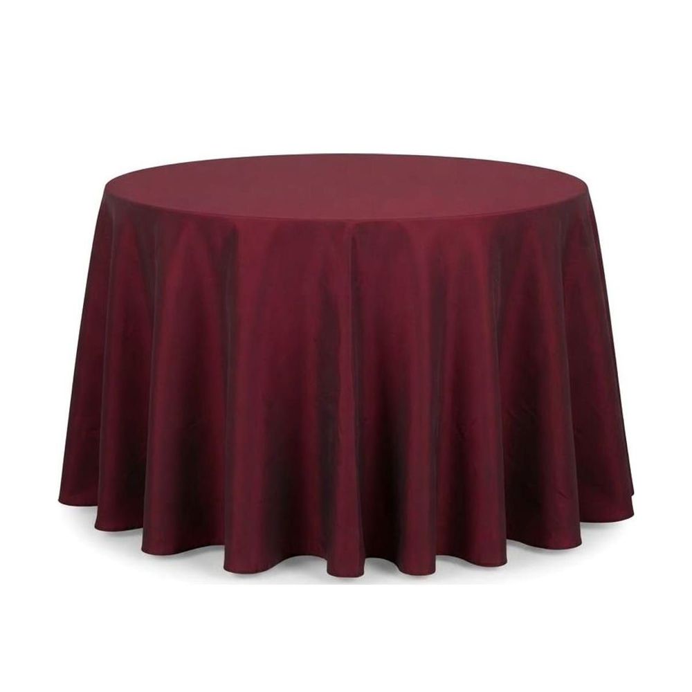 Mantel redondo 60" satín podesuá — Rojo vino