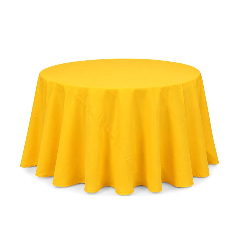 Mantel redondo 60" liso — Amarillo