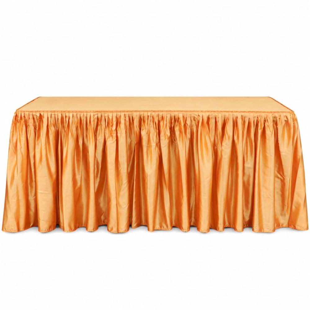 Rucha para mesa rectangular — Dorado satinado