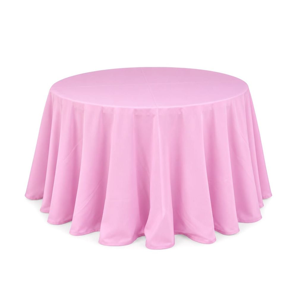 Mantel redondo 60" liso — Rosa pastel