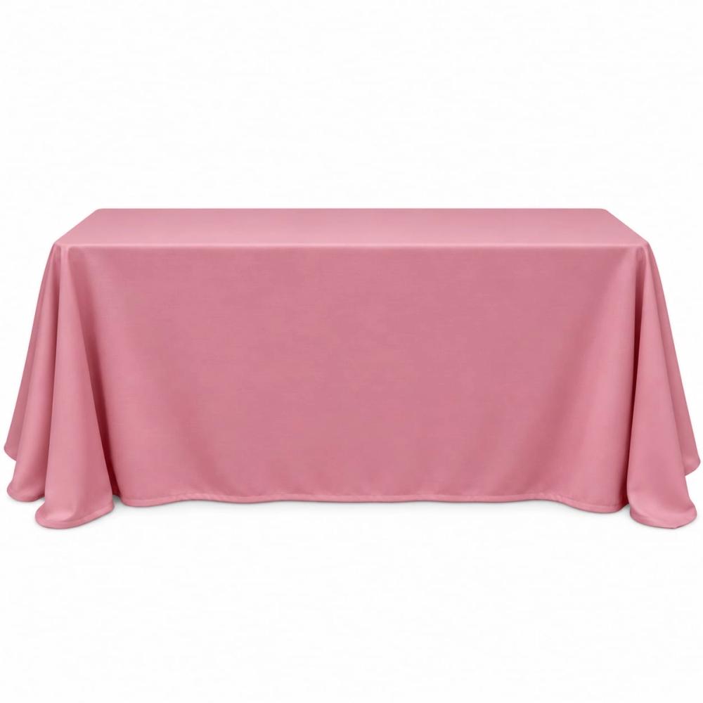 Mantel rectangular grande liso — Rosa viejo