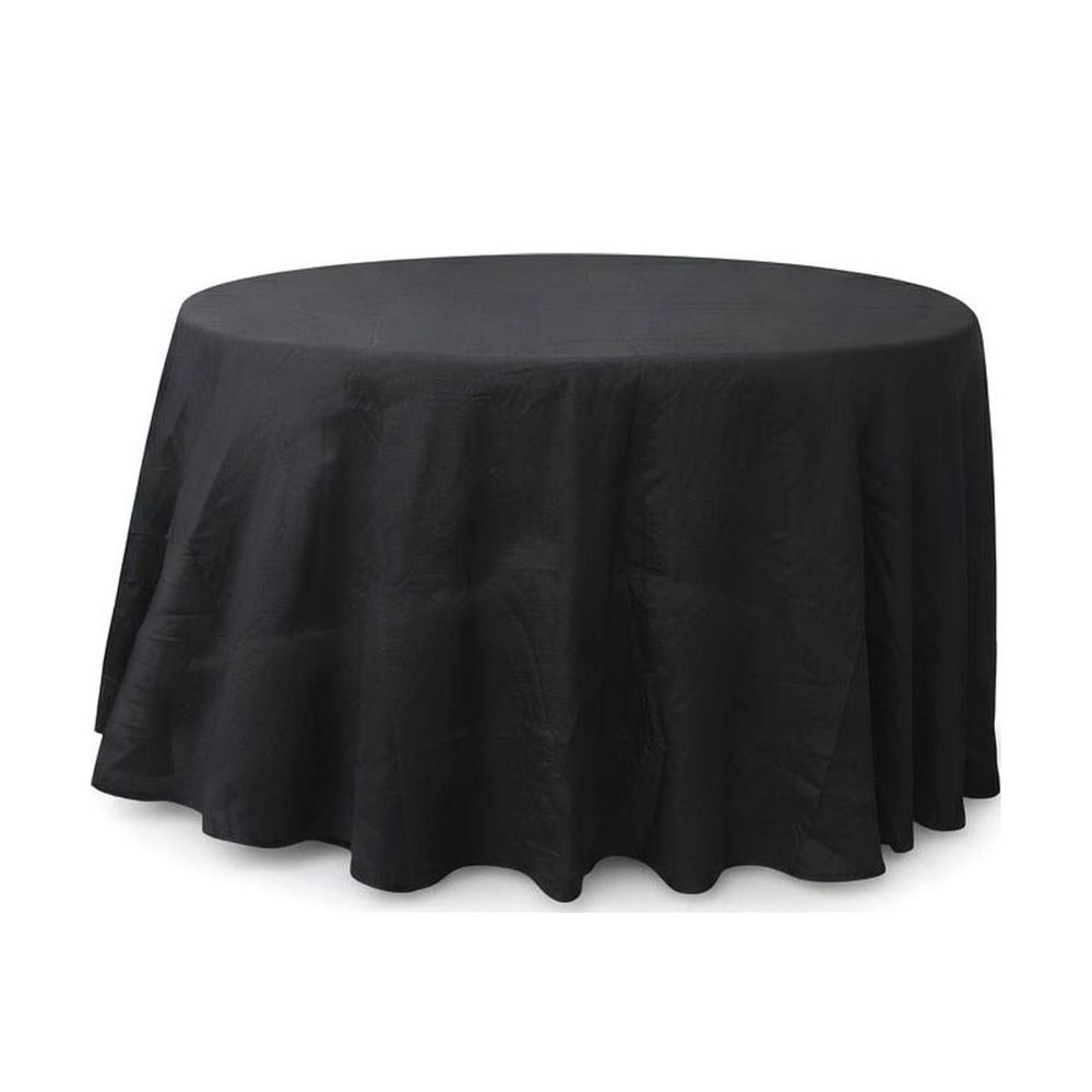 Mantel redondo 60" corrugado — Negro