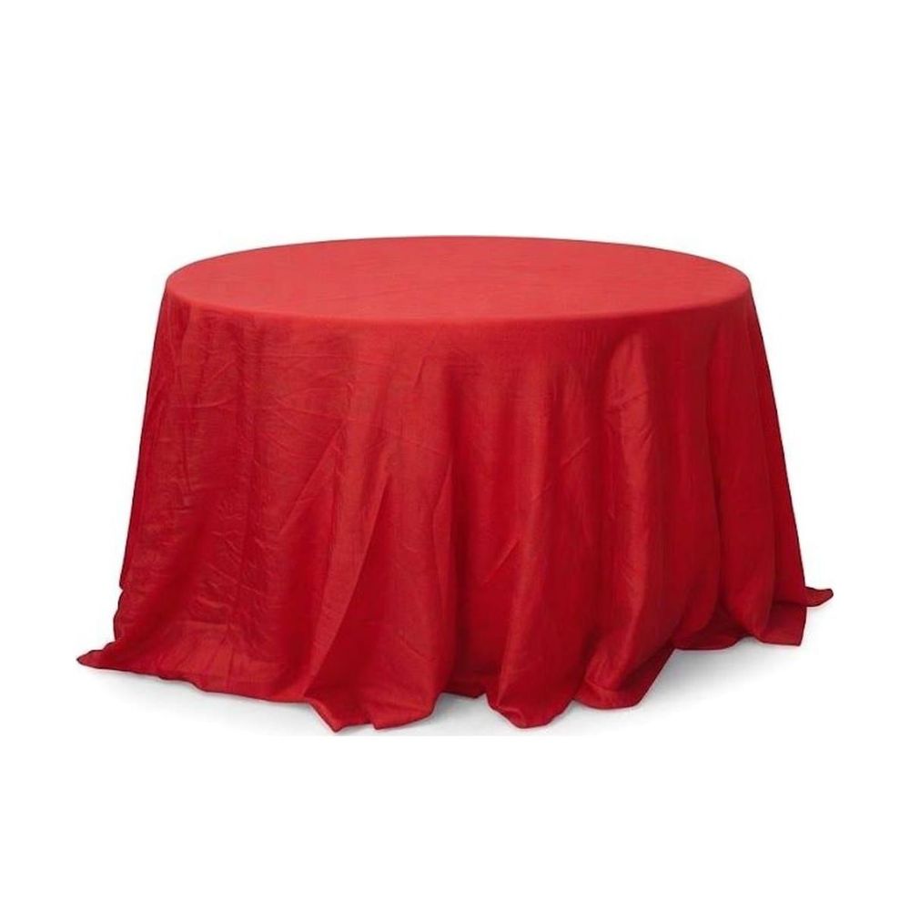 Mantel redondo 60" corrugado — Rojo