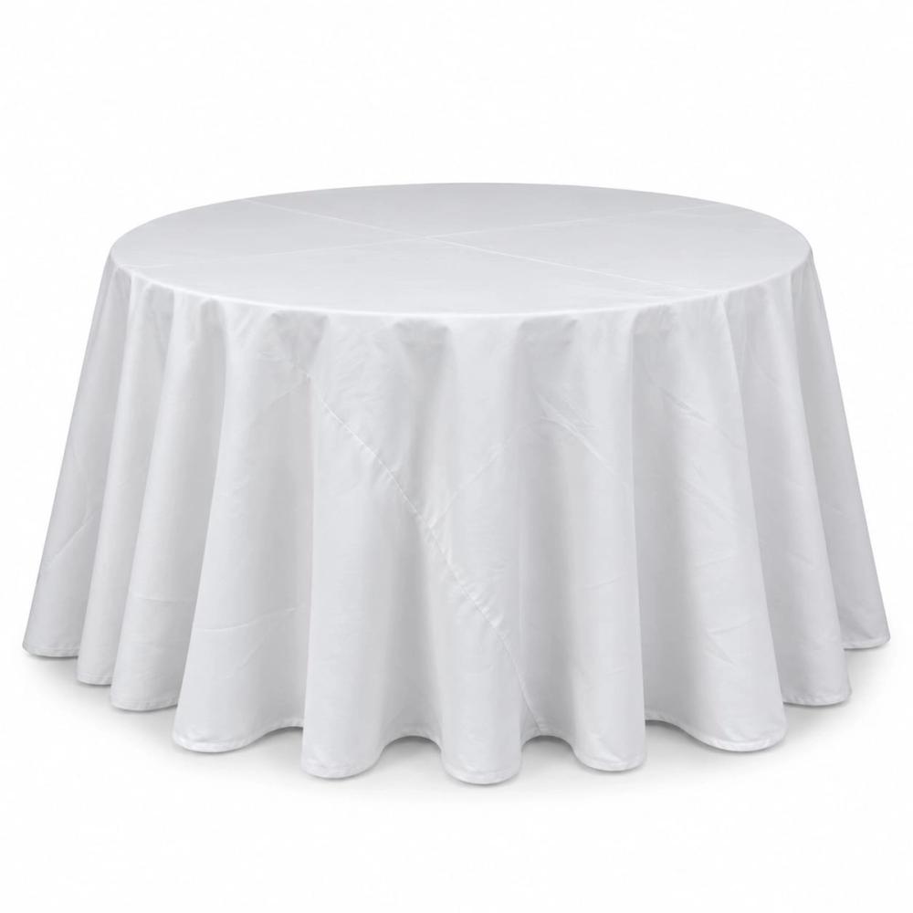 Mantel redondo 60" liso — Blanco