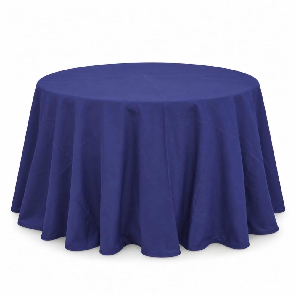 Mantel redondo 60" liso — Azul navy