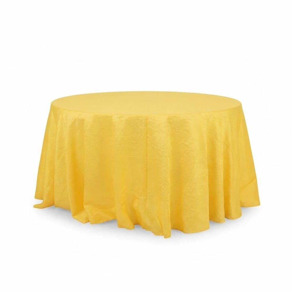 Mantel redondo 60" corrugado — Amarillo