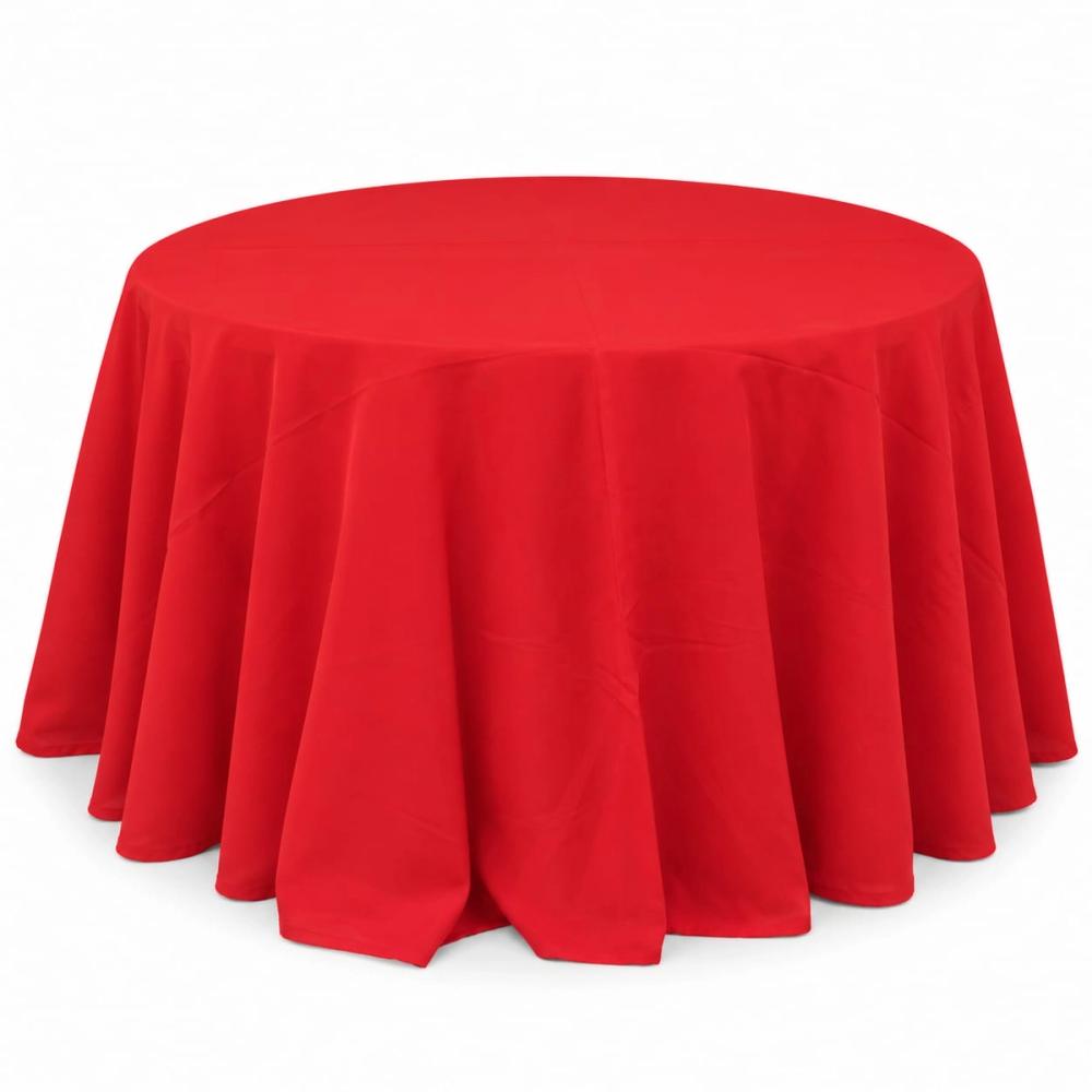 Mantel redondo 60" liso — Rojo