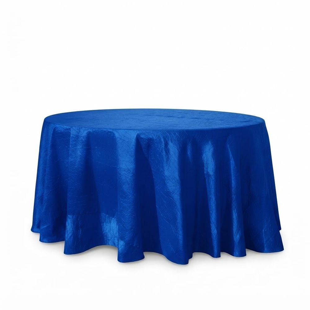 Mantel redondo 60" corrugado — Azul rey