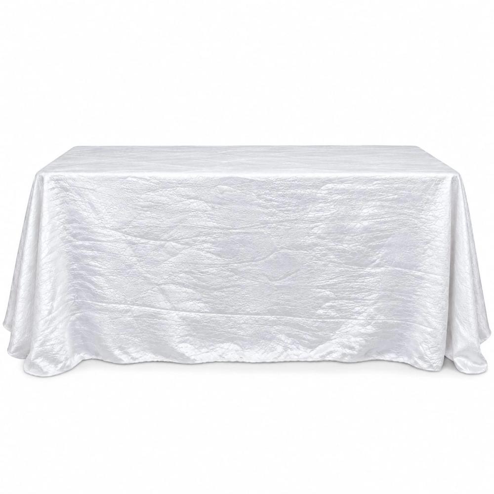 Mantel rectangular grande corrugado — Blanco