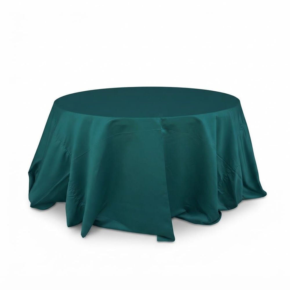 Mantel redondo 60" satín — Esmeralda claro