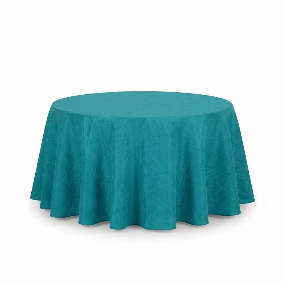 Mantel redondo 60" corrugado — Turquesa