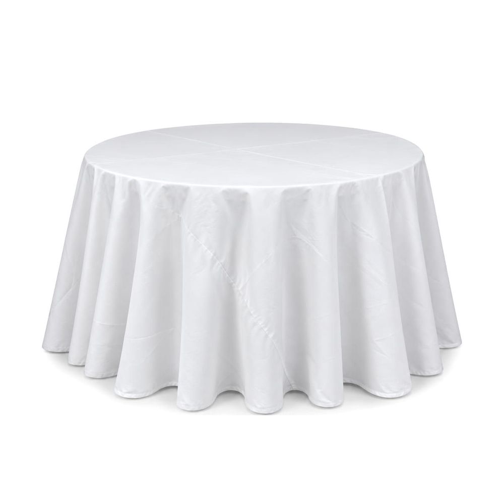 Mantel redondo 60" liso — Blanco